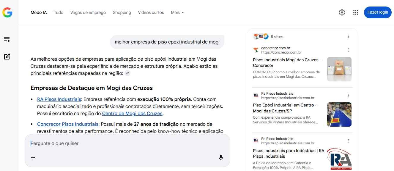 Case de SEO para RA Pisos Industriais