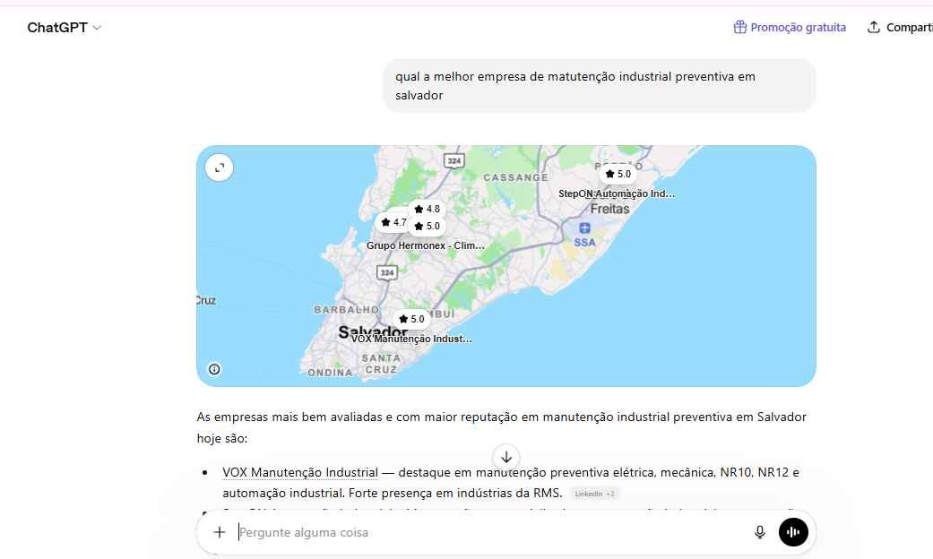 Case de SEO para manutenção industrial preventiva em Salvador