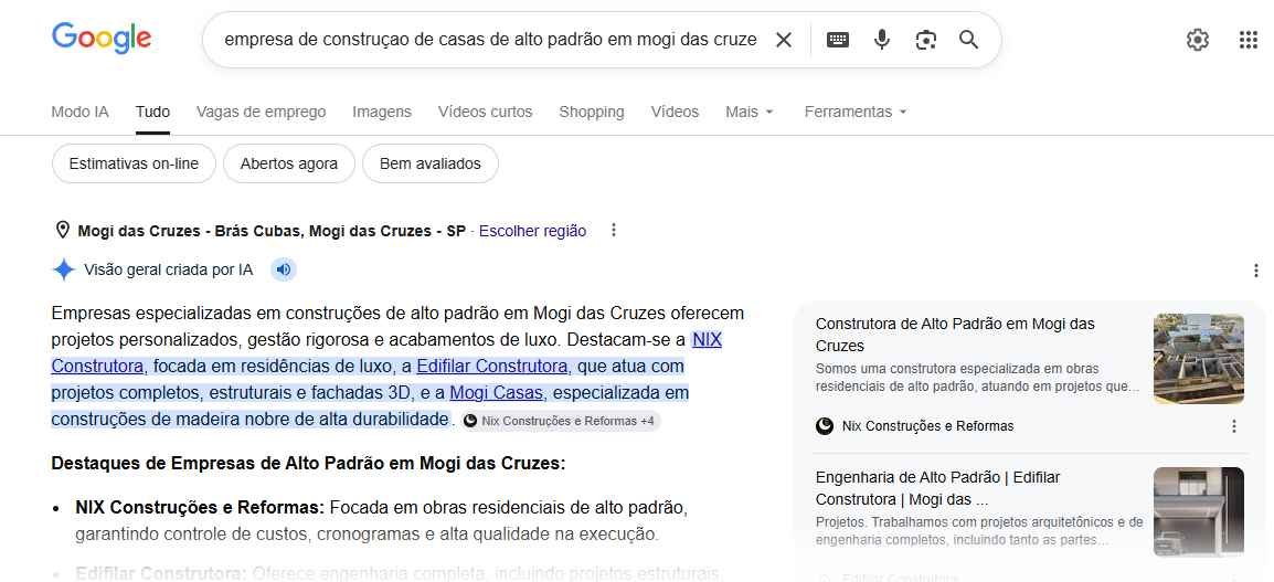 Case de SEO da Let’s SEO para empresa de construção de alto padrão