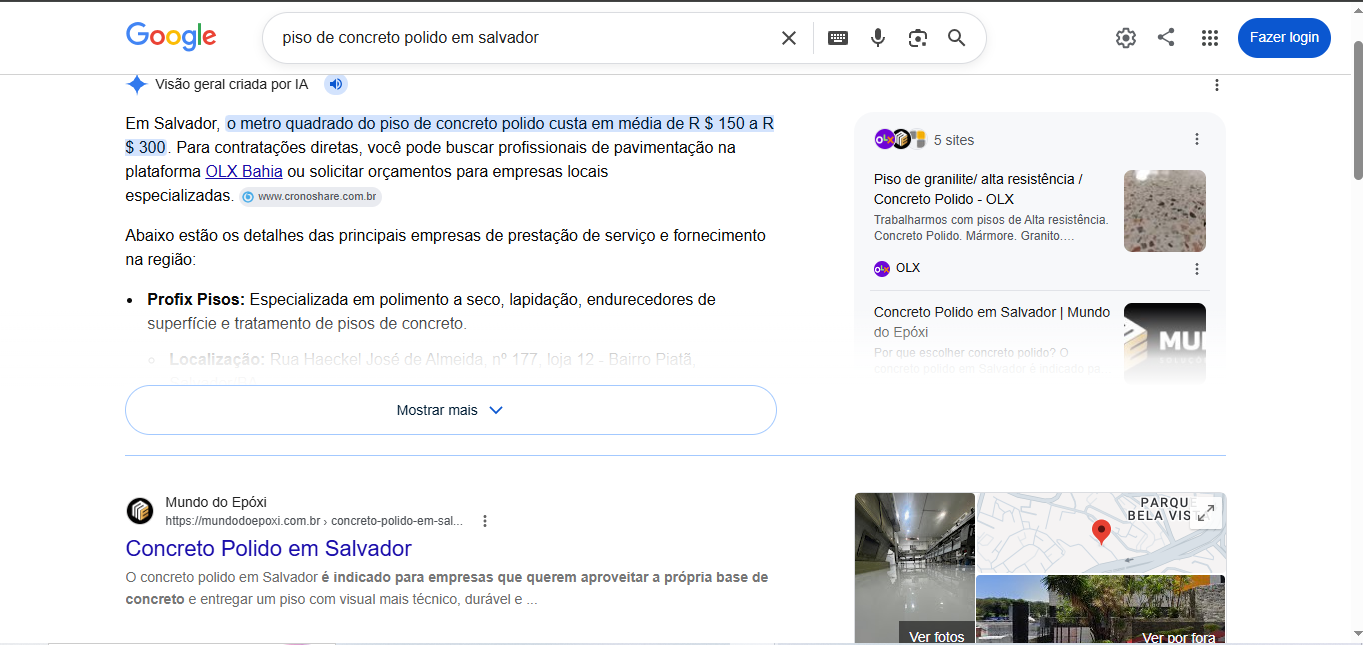 Mundo do Epóxi aparecendo para busca relacionada a concreto polido